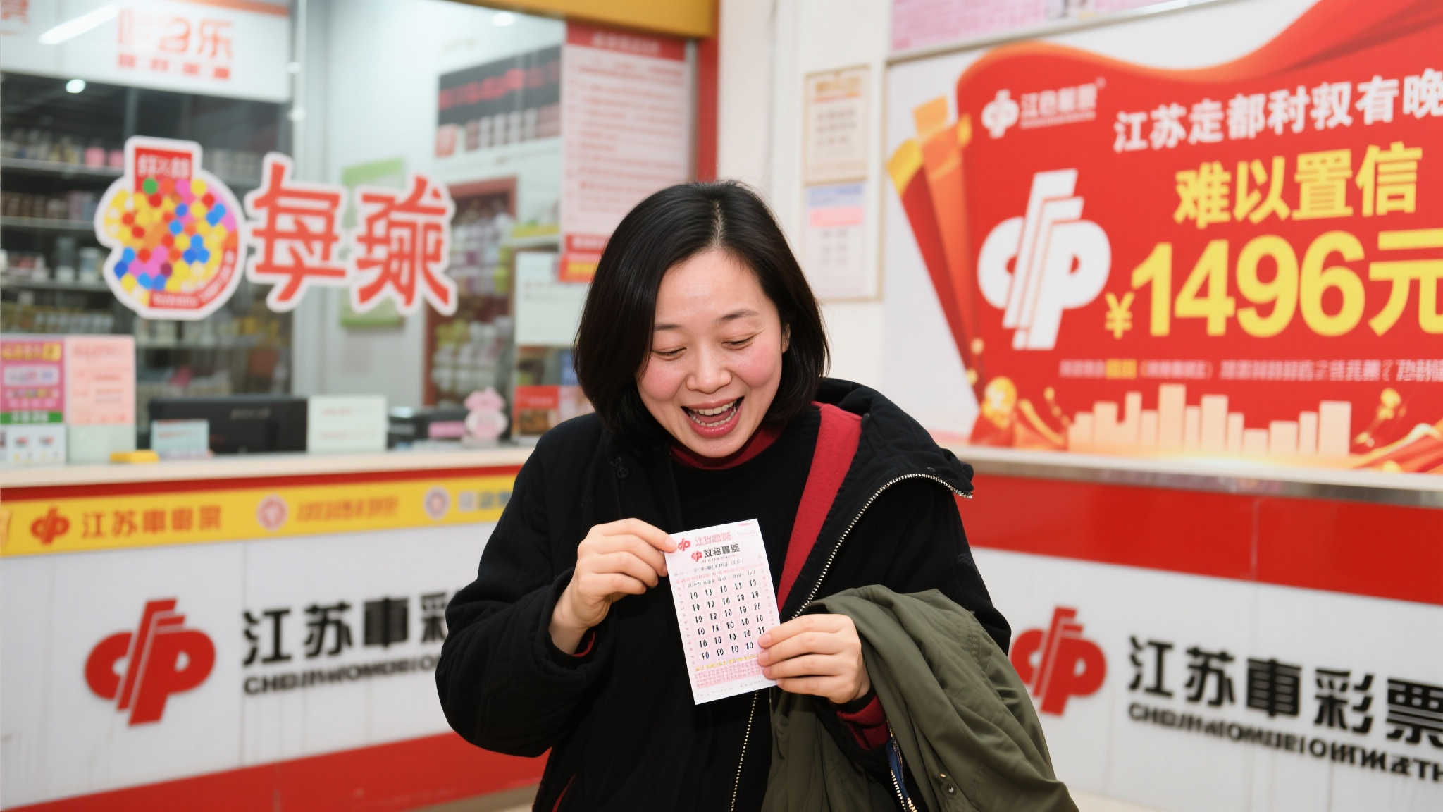 女彩民喜中双色球1496万 与异地老公彻夜难眠 故事的主角是一位普通的江苏女性,平时喜欢